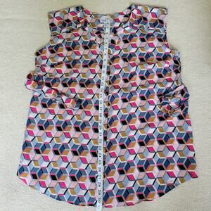 NWT Motherhood Maternity XL Sleeveless Top V-Neck Button Front Tie Cute